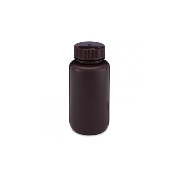 Globe Scientific Diamond RealSeal Bottles, Amber Color, Wide Mouth, 250 ml, 12/pk, 12PK 219943 - main